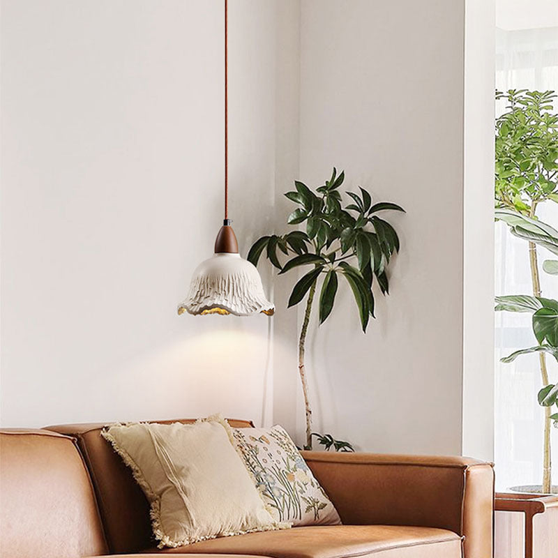 Japanese Style Bedroom Bedside Small Droplight Three-head Restaurant Bar Tea Room Vintage Cement Art Wood Hanging Line Lamp