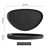 Ceramic Round Triangle Belt Saucer Dish Special Steak Plate For Western Restaurant