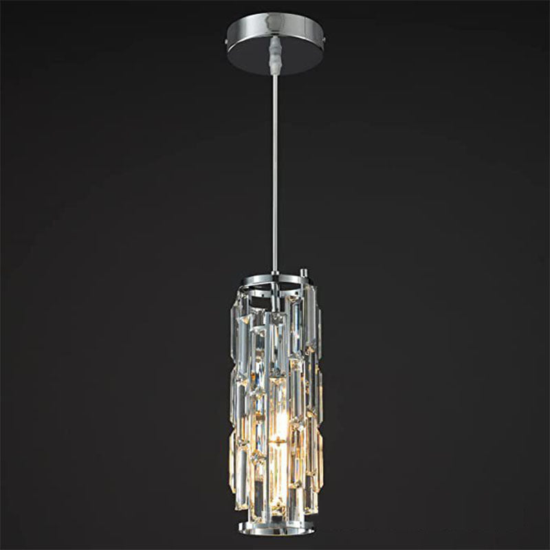 LED Single Head Industrial Style Crystal Restaurant Simple Aisle Bedside Small Droplight