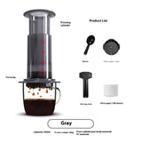 Transparent Outdoor Portable Hand Pressure Pot Coffee Machine