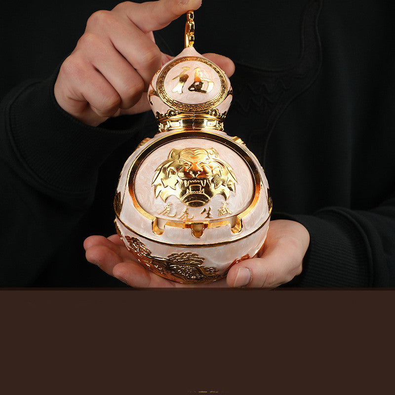 Home Living Room Office Coffee Table Ashtray With Lid Ornaments