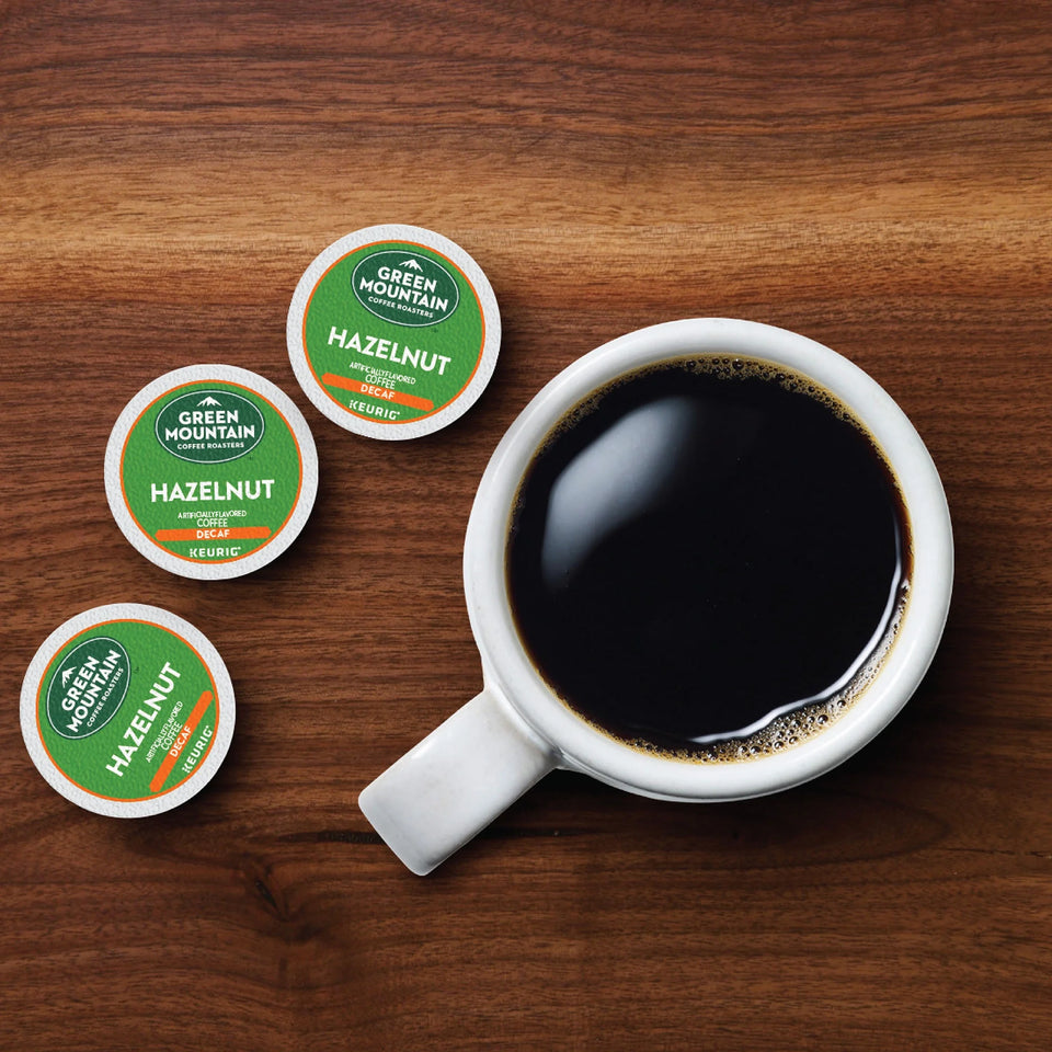 Green Mountain Coffee Hazelnut Decaf  K-Cup Pods, Light Roast Coffee, 48Ct