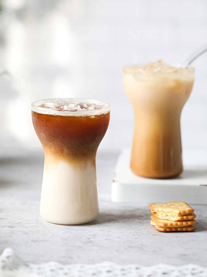Creative Flower Styling Glass Coffee