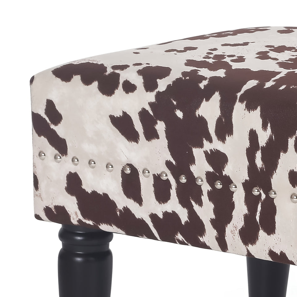 39' Mid Century Modern Bench- End Of Bed Bench Dining Bench Ottomans with Rivet- Upholstered Small Bed Bench Coffee Table Ottoman for Bedroom Entryway And Living Room