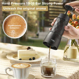 Biolomix Portable Coffee Machine - Hand-Press Espresso Maker with 3-in-1 Functionality, Compact Travel & Picnic Coffee Maker, Durable Plastic, No Electricity Needed, Portable Coffee Maker, Picnic Coffee Equipment, Modern Coff