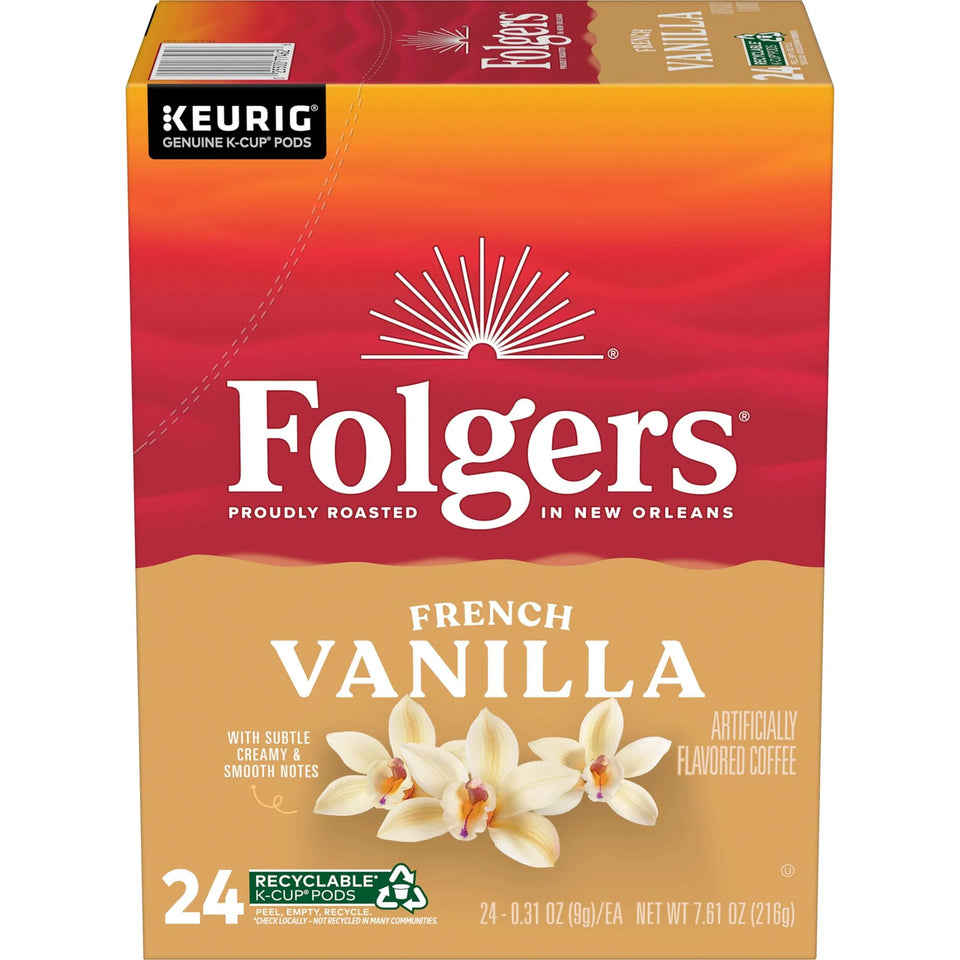 French Vanilla Artificially Flavored Coffee, Mild Roast, Keurig K Cup Pods, 24 Count Box