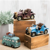 American Cartoon Bus Model Children's Clothing Shop Window Retro Decoration