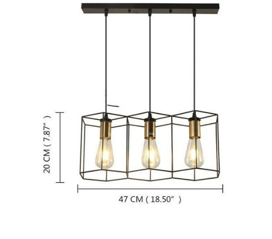 Loft Industrial Style Special-shaped Iron Droplight American Retro Living Room Restaurant Acrylic Aidi