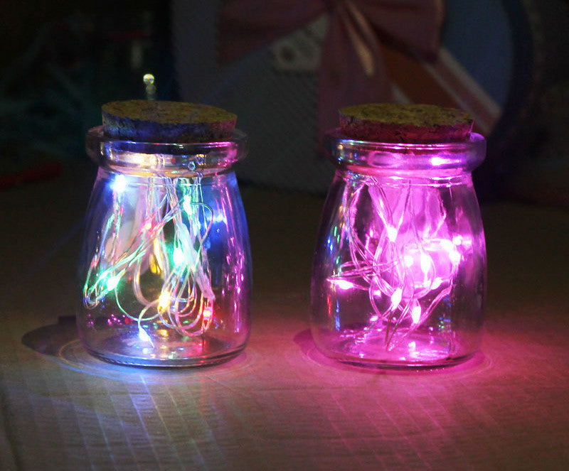 LED Light Wishing Bottle Lucky Star Bottle Glass Cork Bottle Creative Bottle Decoration