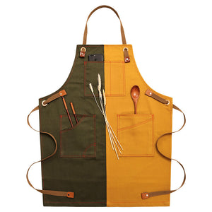 Denim Apron Female Fashion Barista Work Clothes Waist