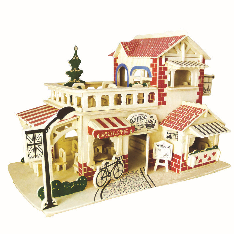 Romantic Coffee Shop Model Children's Educational Toys
