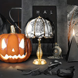 1pc, New Halloween Lace Decoration American Party Coffee Curtain Lampshade Bat Skull