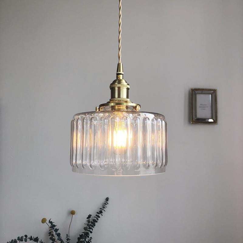 Brass Glass Chandelier Creative Personality B & B Restaurant Bedside Bar Counter Hallway Balcony Chandelier