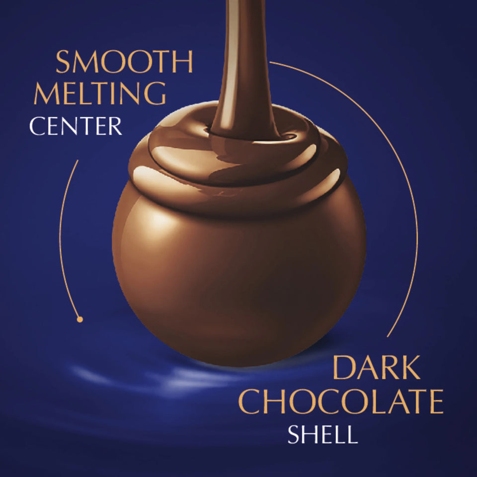 Lindor Assorted Dark Chocolate Candy Truffles, 15.2 Oz. Bag