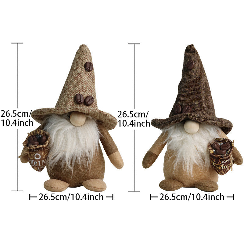 Fashion Coffee Bean Rudolf Doll Decoration