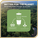 Kona Blend Coffee - 100 K-Cup Compatible Single-Serve Pods - 10% Hawaiian - Recyclable through Terracycle - Compatible with Keurig Brewers