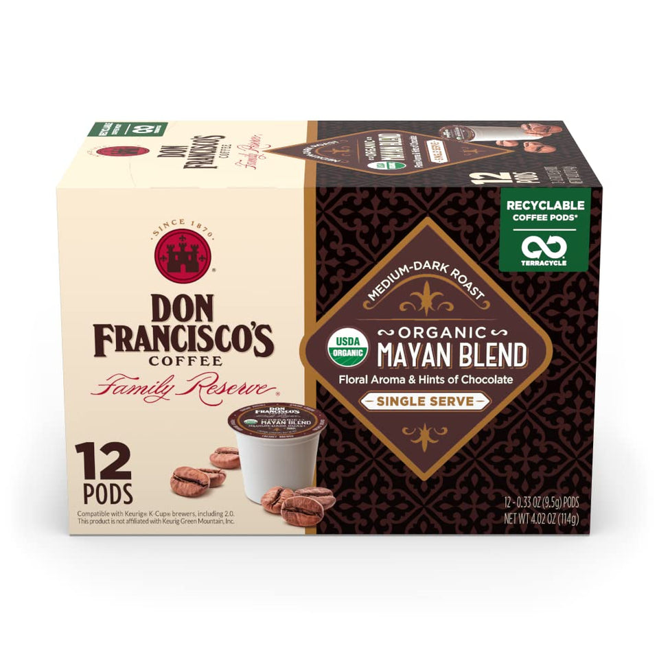 Kona Blend Coffee - 100 K-Cup Compatible Single-Serve Pods - 10% Hawaiian - Recyclable through Terracycle - Compatible with Keurig Brewers