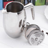 Stainless Steel Double-layer Coffee Pot Home French Filter Press Pot