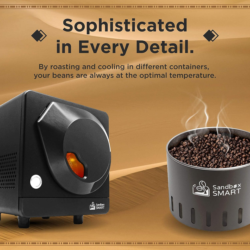 R1 Home Coffee Roaster Pack of Cooling Tray C1-100G-150G Electric Direct Fired Coffee Roasting - Easy Operation and Clean - App Control - History Saving Function - 110V Black