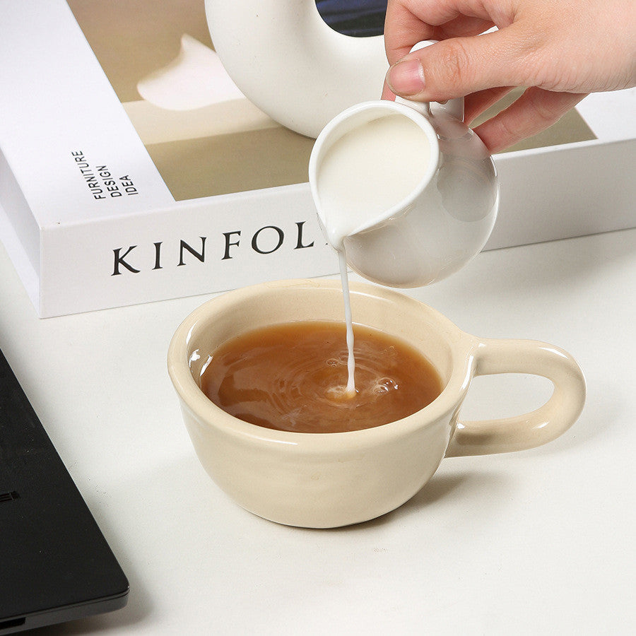 Korean Irregular Checkerboard Coffee Cup