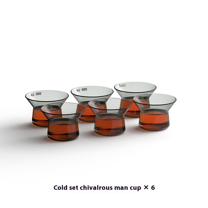 Magnetic Press Type Tea Pot And Glass Cup