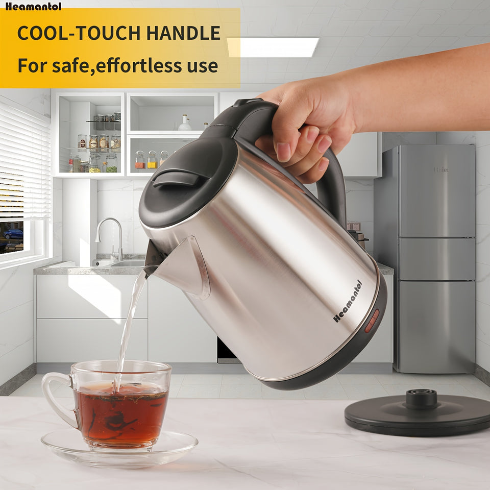 Electric Kettle, 1.8L Hot Water Boiler, Hot Water Kettle With Auto Shut-Off&Boil-Dry Protection, Stainless Steel Interior Electric Tea Kettle Pot, Teapot Boiler For Fast Boiling Coffee, Tea Maker, Drinks, Instant Water Heater