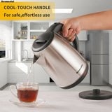 Electric Kettle, 1.8L Hot Water Boiler, Hot Water Kettle With Auto Shut-Off&Boil-Dry Protection, Stainless Steel Interior Electric Tea Kettle Pot, Teapot Boiler For Fast Boiling Coffee, Tea Maker, Drinks, Instant Water Heater