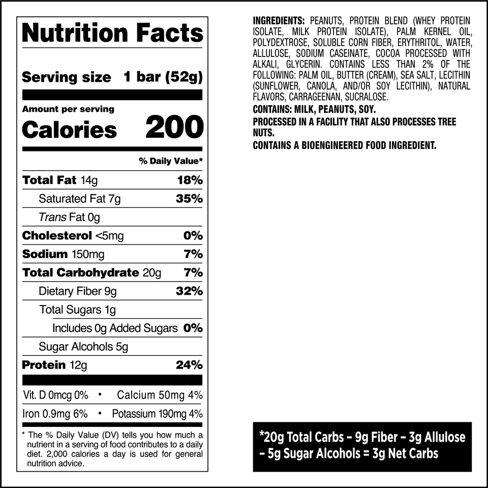 Quest Protein Candy Bar Snacks, Gooey Caramel and Peanuts Flavor, 12 Count