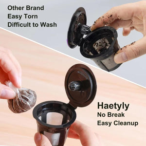 4 Pack Reusable K Cup Coffee Pods with 100 Count Disposable Coffee Paper Filt...
