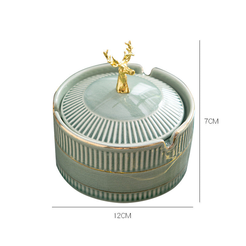 Fashion Creative Personality Coffee Table Decoration Ceramic Ashtray