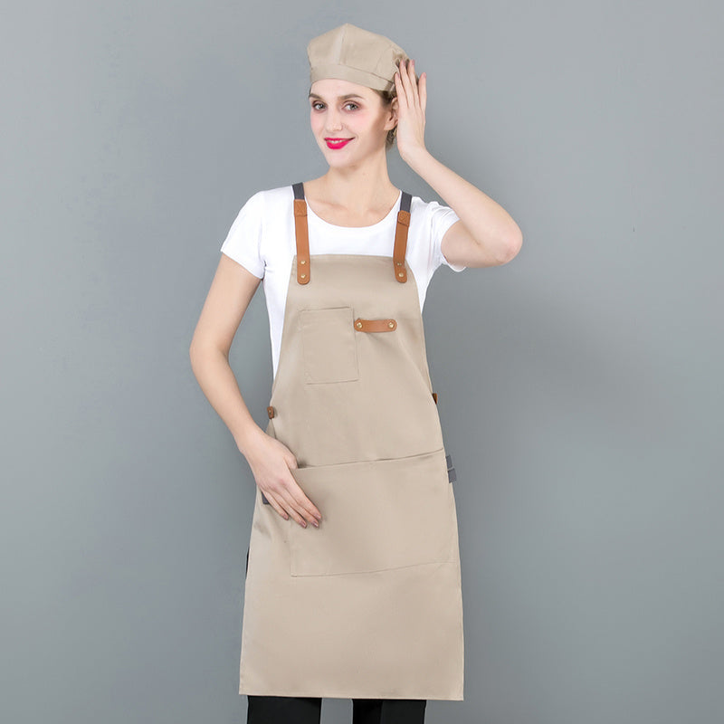 Thin Breathable Milk Tea Store Supermarket Western Restaurant Work Canvas Apron