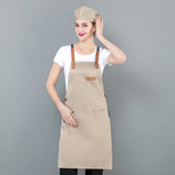 Thin Breathable Milk Tea Store Supermarket Western Restaurant Work Canvas Apron