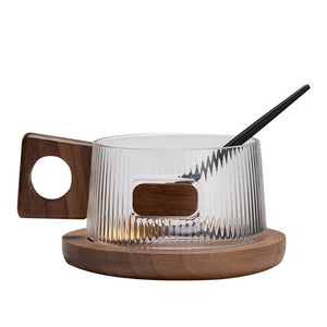 Walnut Coffee Cup Suit Ins Coaster