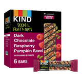 Seeds Fruit & Nuts Snack Bar, Dark Chocolate Raspberry Pumpkin Seed, Gluten Free, 6 Count Box ( 3 Box )