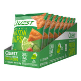 Quest Tortilla-Style Protein Chips, Low Carb, Baked, Keto-Friendly, Chili Lime, 8 Pack