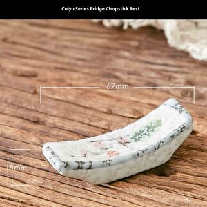 Popular Jade Sunflower White Blue Ribbon Pattern Mainland China Restaurant Home Chopsticks Shelf