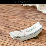 Popular Jade Sunflower White Blue Ribbon Pattern Mainland China Restaurant Home Chopsticks Shelf