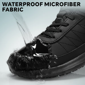 SPIEZ Non Slip Shoes Women - SRC Slip Resistant Shoes For Women Food Service, Waterproof Oil Resistant Shoes For Chef Kitchen Restaurant, Work Shoes For Women Black US 6-10