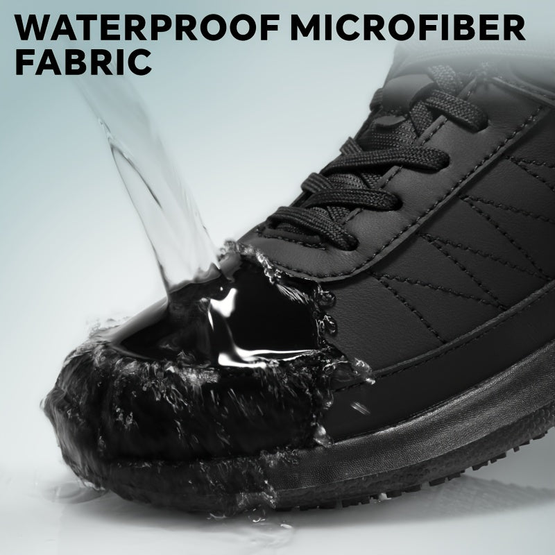 SPIEZ Non Slip Shoes Women - SRC Slip Resistant Shoes For Women Food Service, Waterproof Oil Resistant Shoes For Chef Kitchen Restaurant, Work Shoes For Women Black US 6-10