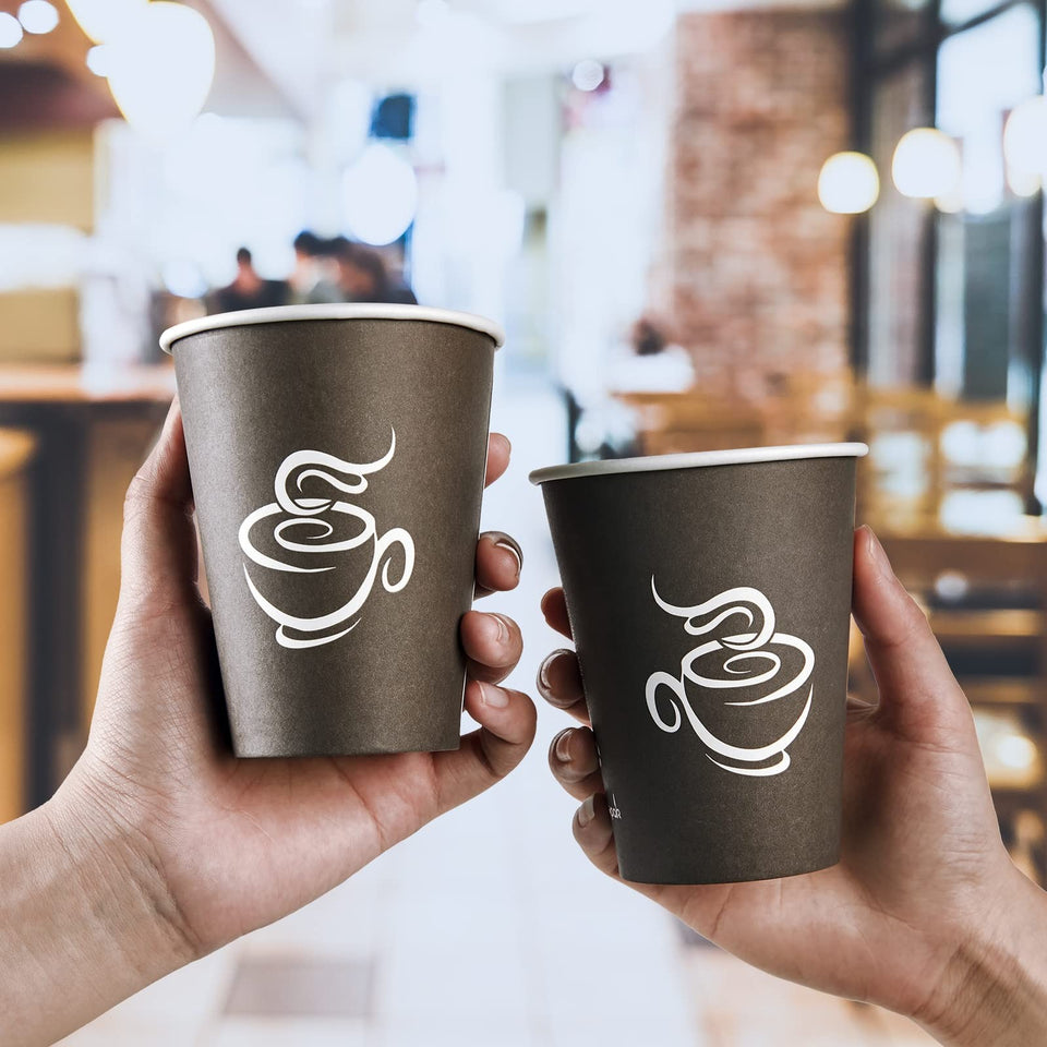 240 Pack 12 Oz Paper Cups, Brown Disposable Hot Coffee Cups for Party, Picnic...