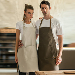 Coffee Tea Shop Adjustable Canvas Neck-hanging Apron