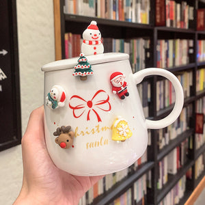 Ceramic Creative Home Coffee Cup With Lid Spoon