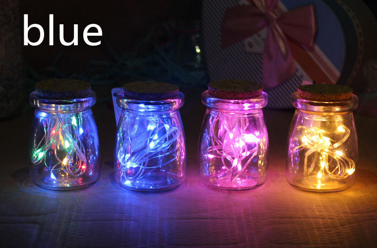 LED Light Wishing Bottle Lucky Star Bottle Glass Cork Bottle Creative Bottle Decoration