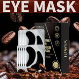 ILISYA 20 Pairs Black Coffee Eye Mask Patches with Collagen - Anti-Wrinkle, Firming & Moisturizing Under Eye Pads for Dark Circles and - Natural Plant Essence, Unisex, Hypoallergenic, Suitable for All Skin Types