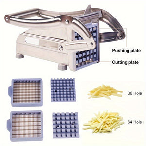 Potato French Fry Cutter, Restaurant French Fry Cutter Stainless Steel Potato 1pc Cutter Vegetable Potato Slicer With Suction Feet Cutter Potato Heavy Duty Cutter For Potatoes Carrots Cucumbers, Vegetable Chopper, Onion Chopp