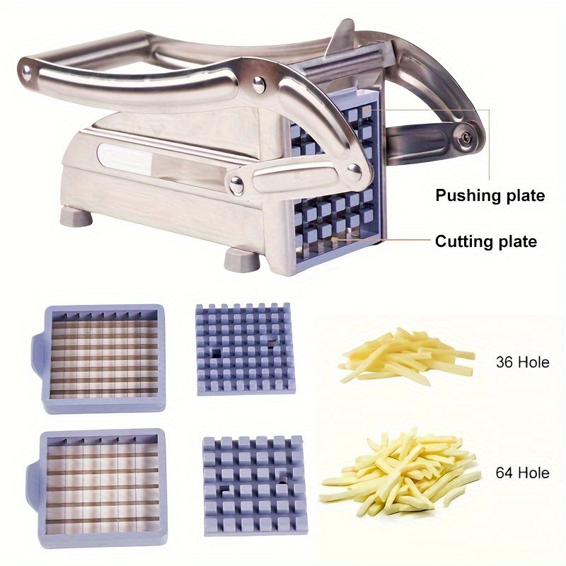 Potato French Fry Cutter, Restaurant French Fry Cutter Stainless Steel Potato 1pc Cutter Vegetable Potato Slicer With Suction Feet Cutter Potato Heavy Duty Cutter For Potatoes Carrots Cucumbers, Vegetable Chopper, Onion Chopp