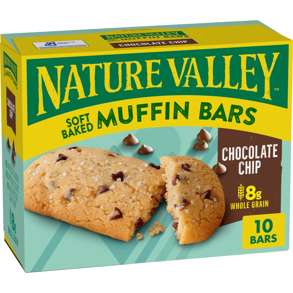 Soft Baked Muffin Bars, Chocolate Chip, Snack Bars, 10 Bars, 12.4 Oz