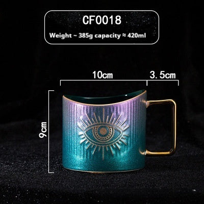 Ceramic Mug Gold-painted Coffee Home Breakfast Creative Gift