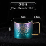 Ceramic Mug Gold-painted Coffee Home Breakfast Creative Gift