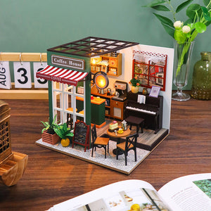 Coffee Shop Creative Style Doll House Assembly
